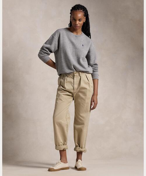 POLO RALPH LAUREN(ポロ ラルフ ローレン)の「フリース クルーネック スウェットシャツ(スウェット・レディース・グレー系・L/M/S)」の6枚目の写真