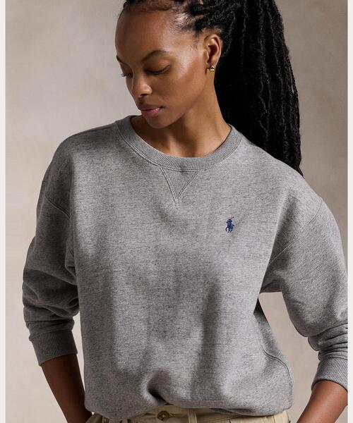 POLO RALPH LAUREN(ポロ ラルフ ローレン)の「フリース クルーネック スウェットシャツ(スウェット・レディース・グレー系・L/M/S)」の2枚目の写真
