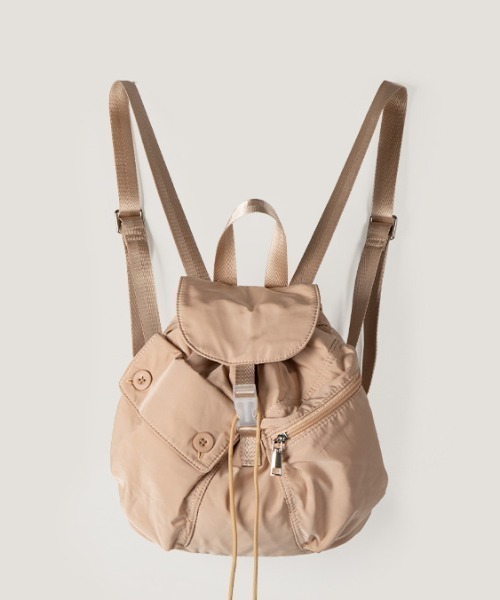 MASSIVE STORE(マッシブストア)の「【recomend selection/セレクト】ドローストリングバックパック 巾着風リュック 2404HCJB140(バックパック/リュック・メンズ・グレー/ライトパープル/ベージュ/ブラック・FREE)」の6枚目の写真