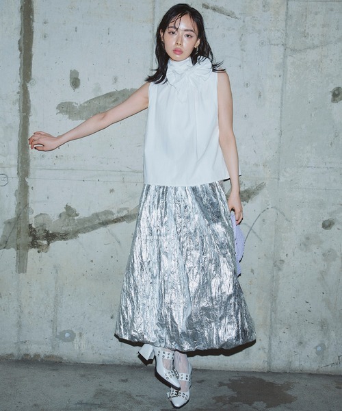 ブラウス シャツ 「Narcissus」ビッグリボンブラウス レディース Narcissus（ナルシス）の「【Narcissus】ビッグリボンブラウス