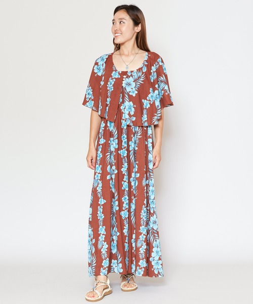 【Kahiko】ホオマナケープ付きキャミワンピース 2WAY（ワンピース）｜Kahiko（カヒコ） 7,480円