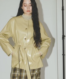 ノーカラージャケット（合成皮革/人工皮革）ファッション通販 - ZOZOTOWN