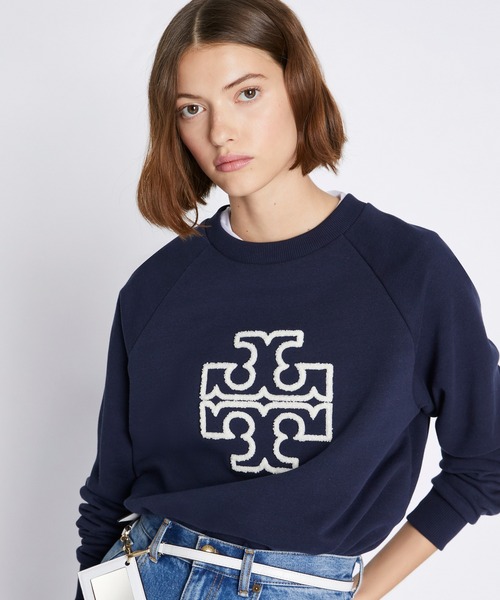 TORY BURCH（トリーバーチ）の「フレンチテリー ラグラン ロゴクルー