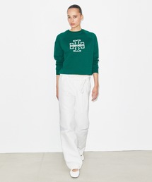 TORY BURCH（トリーバーチ）の「フレンチテリー ラグラン ロゴクルーネック（スウェット）」