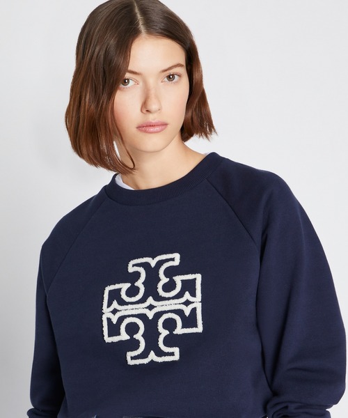 TORY BURCH（トリーバーチ）の「フレンチテリー ラグラン ロゴクルー