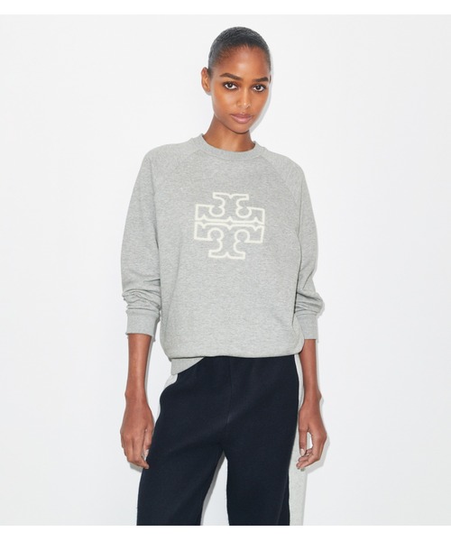 TORY BURCH（トリーバーチ）の「フレンチテリー ラグラン ロゴクルー