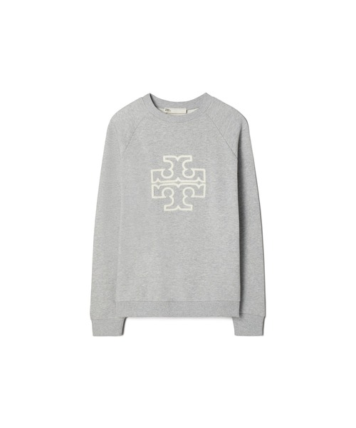 トリーバーチTORYBURCH クリスタルロゴスウェットシャツSサイズ新品タグ付 TORY BURCH（トリーバーチ）の「フレンチテリー ラグラン ロゴ