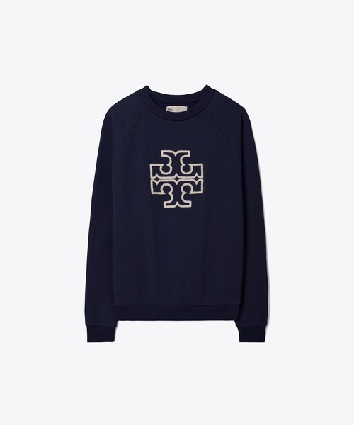 トリーバーチTORYBURCH クリスタルロゴスウェットシャツSサイズ新品