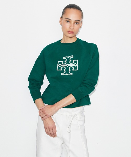 TORY BURCH（トリーバーチ）の「フレンチテリー ラグラン ロゴクルー