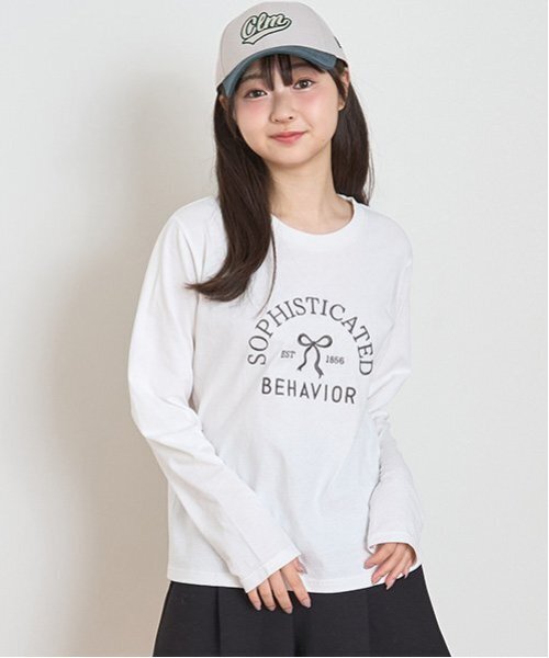 セール】【GOODPRICE】リボン刺しゅう長袖Tシャツ（Tシャツ
