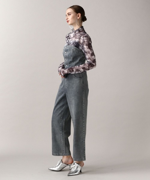 FOREVER 21（フォーエバー トゥエンティーワン）の「【2024FW】デニムサロペット（サロペット/オーバーオール・レディース・ブラック/ブルー・SMALL/MEDIUM）」の3枚目の写真