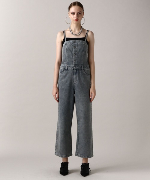 FOREVER 21（フォーエバー トゥエンティーワン）の「【2024FW】デニムサロペット（サロペット/オーバーオール・レディース・ブラック/ブルー・SMALL/MEDIUM）」の10枚目の写真