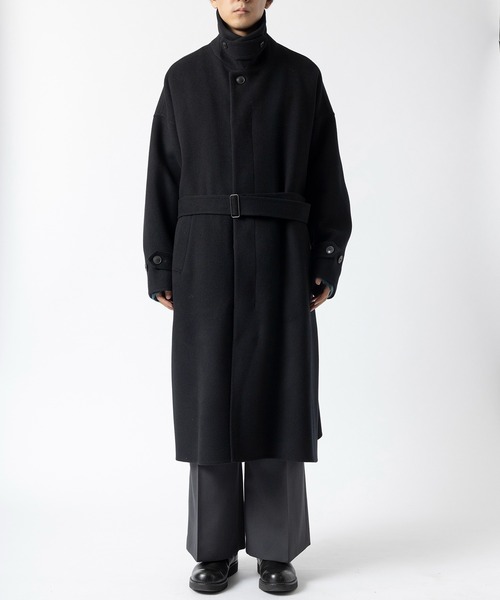 【極美品】08SIRCUS Double face rever coat 08sircus (ゼロエイトサーカス) Beaver double face rever over coat