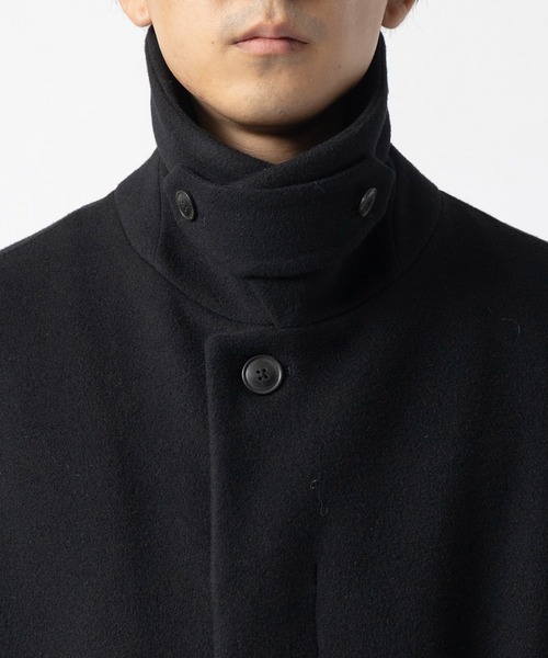 08sircus（ゼロエイトサーカス）の「【08sircus/ゼロエイトサーカス】Beaver double face rever over coat（トレンチコート・メンズ・ブラック・5/4）」の10枚目の写真