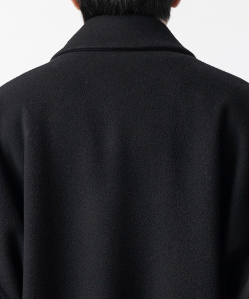08sircus（ゼロエイトサーカス）の「【08sircus/ゼロエイトサーカス】Beaver double face rever over coat（トレンチコート・メンズ・ブラック・5/4）」の12枚目の写真