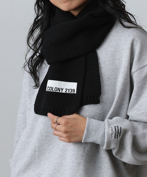 COLONY 2139(コロニートゥーワンスリーナイン)の「ニットマフラー(マフラー・レディース・グレー/ブラック/レッド/ブルー・FREE)」の14枚目の写真