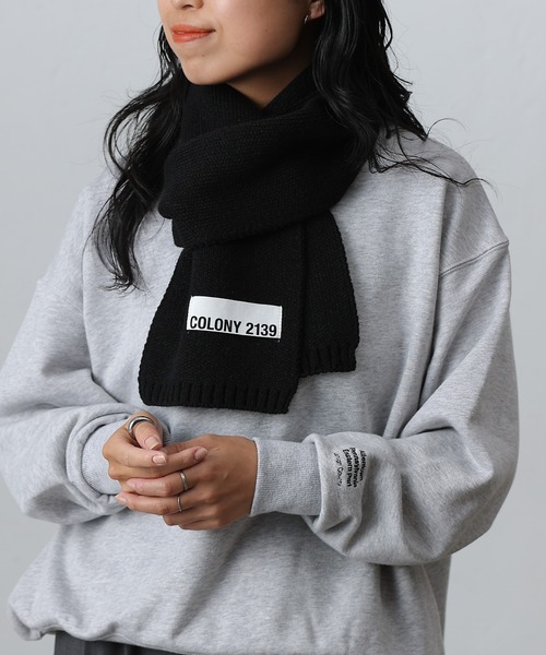 COLONY 2139(コロニートゥーワンスリーナイン)の「ニットマフラー(マフラー・レディース・グレー/ブラック/レッド/ブルー・FREE)」の16枚目の写真