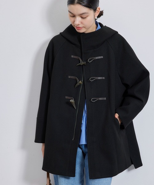 ROPE' PICNIC(ロペピクニック)の「ジャージメルトンオーバーダッフルコート(ダッフルコート・レディース・ブラック/ブラウン系その他・38)」の9枚目の写真