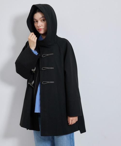 ROPE' PICNIC(ロペピクニック)の「ジャージメルトンオーバーダッフルコート(ダッフルコート・レディース・ブラック/ブラウン系その他・38)」の10枚目の写真