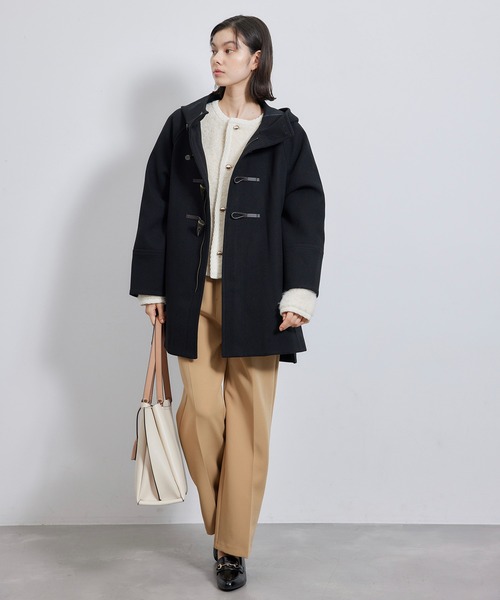 ROPE' PICNIC(ロペピクニック)の「ジャージメルトンオーバーダッフルコート(ダッフルコート・レディース・ブラック/ブラウン系その他・38)」の12枚目の写真