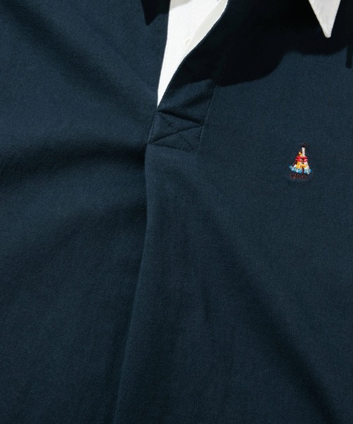 go slow caravan(ゴースローキャラバン)の「超ヘビーUSA/C タックラガーシャツ(ポロシャツ・メンズ・ネイビー/ホワイト・MEDIUM/LARGE/X-LARGE)」の17枚目の写真