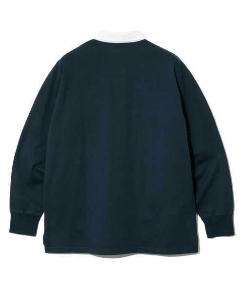 go slow caravan(ゴースローキャラバン)の「超ヘビーUSA/C タックラガーシャツ(ポロシャツ・メンズ・ネイビー/ホワイト・MEDIUM/LARGE/X-LARGE)」の8枚目の写真