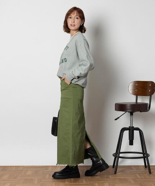 SOMETHING（サムシング）の「SOMETHING(サムシング)【レディース】ベーカースカート（スカート・レディース・グリーン・S/M/XS）」の14枚目の写真