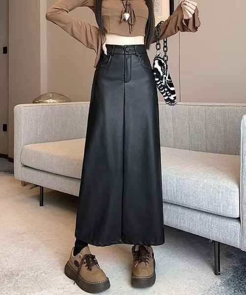 ルルカ様　loungedress フェイクレザージャケット➕スカート Loungedress】フェイクレザージャケット | OUTLET(アウトレット