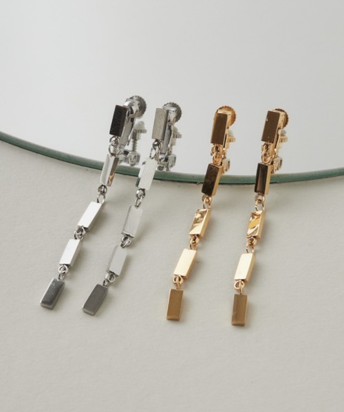ciite' surgical stainless(シーテサージカルステンレス)の「【 金属アレルギー対応 】 モチーフロングイヤリング サージカルステンレス (両耳用)(イヤリング・レディース・シルバー/ゴールド・FREE)」の4枚目の写真