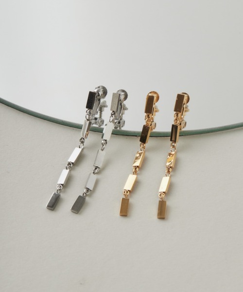 ciite' surgical stainless(シーテサージカルステンレス)の「【 金属アレルギー対応 】 モチーフロングイヤリング サージカルステンレス (両耳用)(イヤリング・レディース・シルバー/ゴールド・FREE)」の5枚目の写真