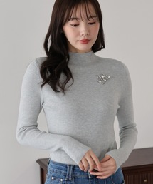 DWD グレー タートルネック セーター Dマーク ニット/セーター（グレー/灰色系・タートルネック/ハイネック