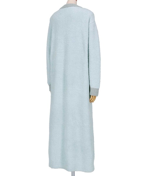 une nana cool（ウンナナクール）の「カラーブロッキング ワンピース（ルームワンピース・レディース・アイボリー/サックスブルー・M-L）」の3枚目の写真