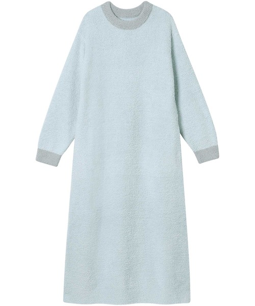 une nana cool（ウンナナクール）の「カラーブロッキング ワンピース（ルームワンピース・レディース・アイボリー/サックスブルー・M-L）」の4枚目の写真