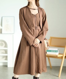 【未使用✨タグ付き】PLST ベルテッドコート　ノーカラー　ベルト　23SS ノーカラージャケット ベルト」に該当するジャケット/アウター