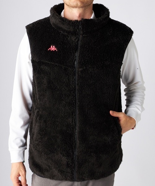 Kappa（カッパ）の「【Kappa / カッパ】リバーシブルボアベスト　ゴルフ（ベスト・メンズ・ブラック/ネイビー・LARGE/X-LARGE/MEDIUM）」の11枚目の写真