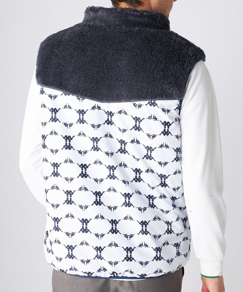 Kappa（カッパ）の「【Kappa / カッパ】リバーシブルボアベスト　ゴルフ（ベスト・メンズ・ブラック/ネイビー・LARGE/X-LARGE/MEDIUM）」の19枚目の写真