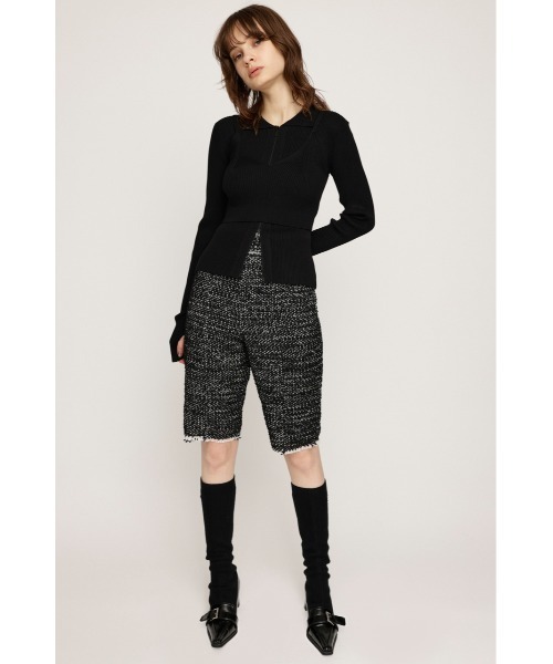 SLY（スライ）の「【2WAY】FRONT ZIP HG 2P TOPS フロント ジップ ハイゲージ 2ピー トップス（ニット/セーター・レディース・アイボリー/ブラック/ライトブルー/杢グレー・FREE）」の20枚目の写真