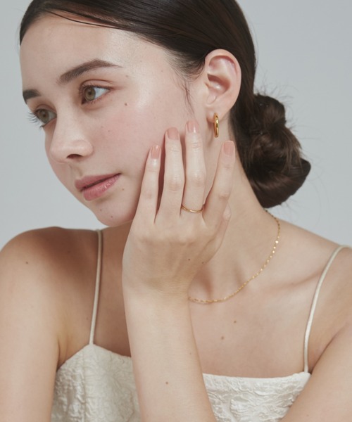 ciite' surgical stainless(シーテサージカルステンレス)の「【 金属アレルギー対応 】シンプルビジューリング サージカルステンレス(リング・レディース・シルバー/ゴールド・11号/9号/13号)」の8枚目の写真