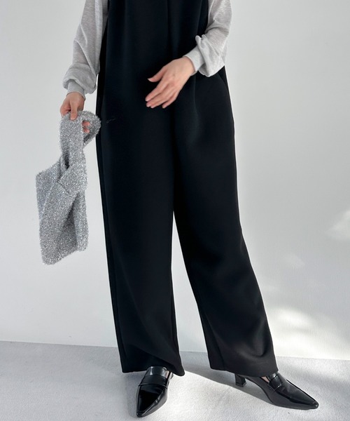 新品☆ボンディングフロントZIPオールインワン Doux archives（ドゥアルシーヴ）の「ボンディングフロントzip