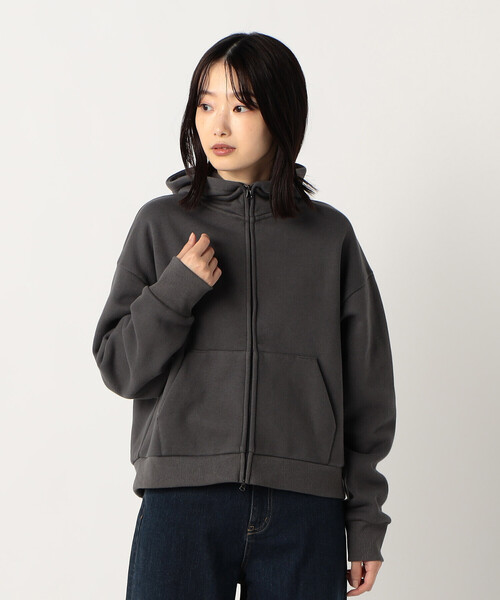 COMME CA ISM(コムサイズム)の「裏起毛 ダブルジップ パーカー(パーカー・レディース・グリーン/チャコール/ベージュ/サックスブルー・MEDIUM/LARGE)」の11枚目の写真