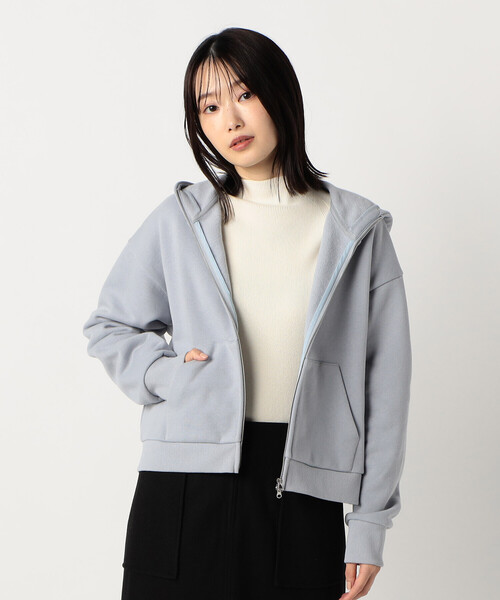 COMME CA ISM(コムサイズム)の「裏起毛 ダブルジップ パーカー(パーカー・レディース・グリーン/チャコール/ベージュ/サックスブルー・MEDIUM/LARGE)」の16枚目の写真
