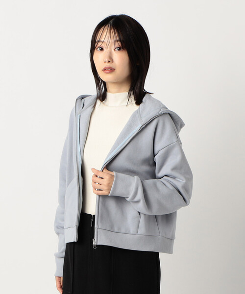 COMME CA ISM(コムサイズム)の「裏起毛 ダブルジップ パーカー(パーカー・レディース・グリーン/チャコール/ベージュ/サックスブルー・MEDIUM/LARGE)」の17枚目の写真