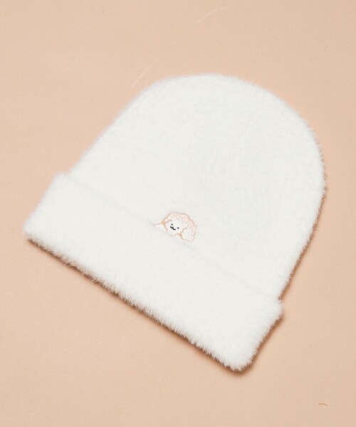 FREAK'S STORE(フリークスストア)の「tombonia/トムボニア シャギー ビーニー(ニットキャップ/ビーニー・メンズ・オフホワイト/ライトグレー/ブラック・FREE)」の2枚目の写真