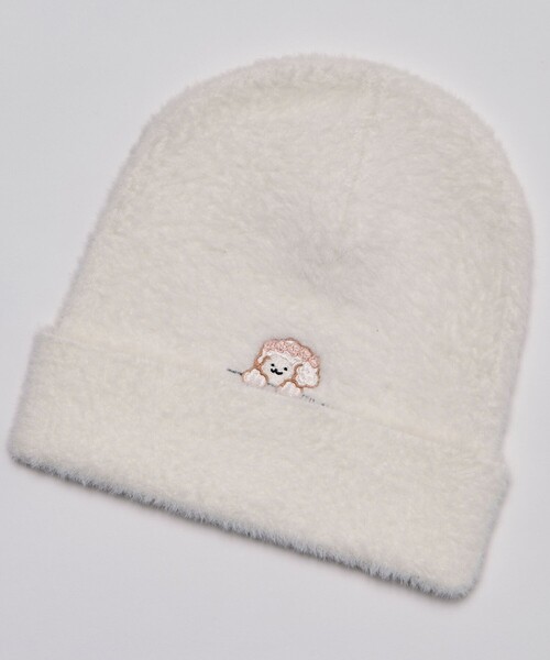 FREAK'S STORE(フリークスストア)の「tombonia/トムボニア シャギー ビーニー(ニットキャップ/ビーニー・メンズ・オフホワイト/ライトグレー/ブラック・FREE)」の4枚目の写真