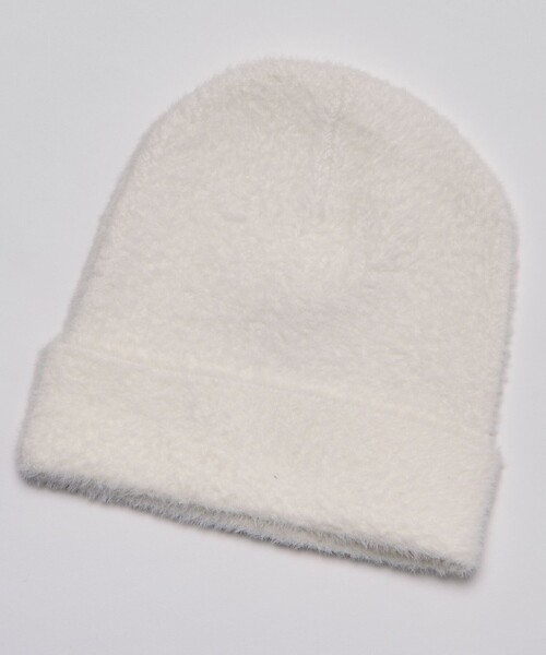 FREAK'S STORE(フリークスストア)の「tombonia/トムボニア シャギー ビーニー(ニットキャップ/ビーニー・メンズ・オフホワイト/ライトグレー/ブラック・FREE)」の6枚目の写真