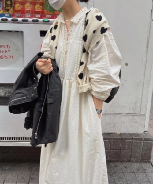 レトロレースシャツワンピース（ワンピース）｜sorule（ソルレ）