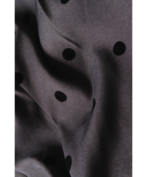 &. NOSTALGIA(アンドドットノスタルジア)の「【ZOZO限定】フロッキードットワイドパンツ(その他パンツ・レディース・チャコールグレー/ブラック・M)」の20枚目の写真