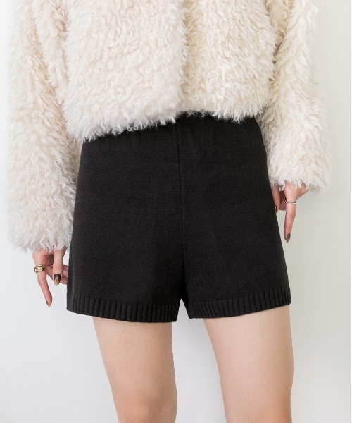 ad thie（アドティエ）の「ニットショートパンツ（その他パンツ・レディース・グレー/ブラック・FREE）」の2枚目の写真