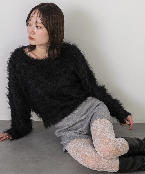 ad thie（アドティエ）の「ニットショートパンツ（その他パンツ・レディース・グレー/ブラック・FREE）」の16枚目の写真