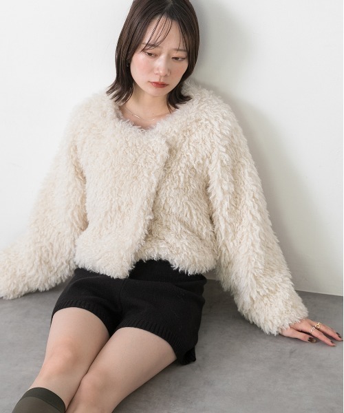 ad thie（アドティエ）の「ニットショートパンツ（その他パンツ・レディース・グレー/ブラック・FREE）」の10枚目の写真